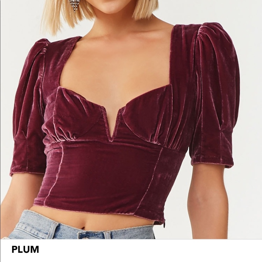 Forever 21 Velvet Crop